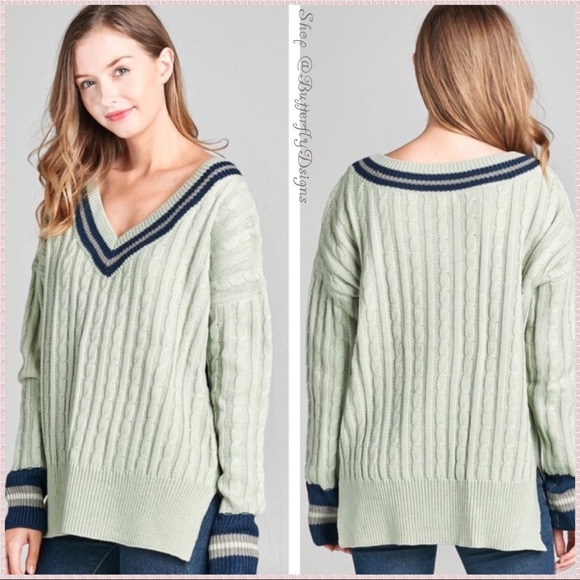 COZY SWEATER ODDI Sage Cable Knit Oversized - Picture 2 of 9